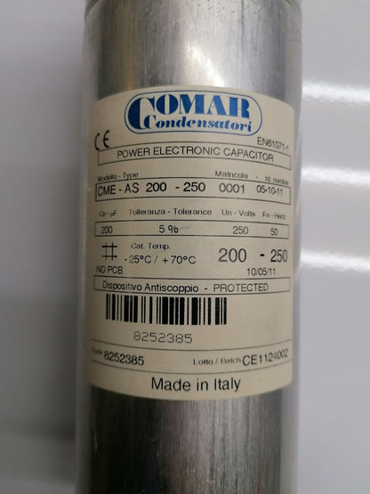 Comar Condensatori CME-AS 200-250 Power Electronic Capacitor – High Performance and Reliability