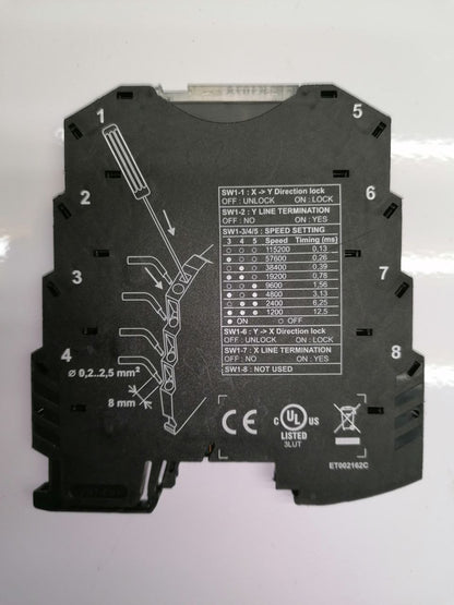 SENECA K107A RS485/RS485 Repeater with Galvanic Isolation