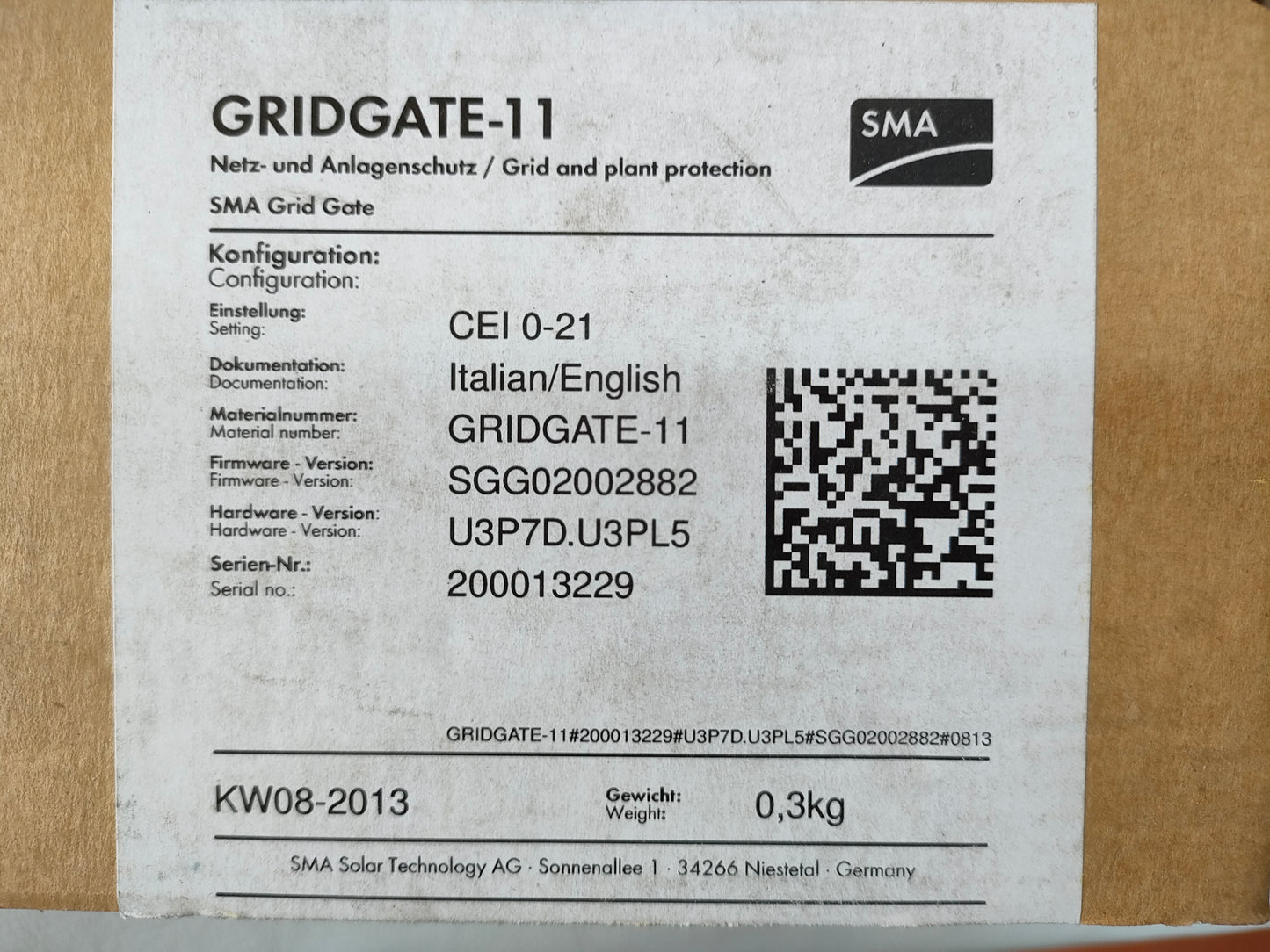 SMA SMC SB TRIPOWER PV Invereter Grid Gate-11 CEI 0-21