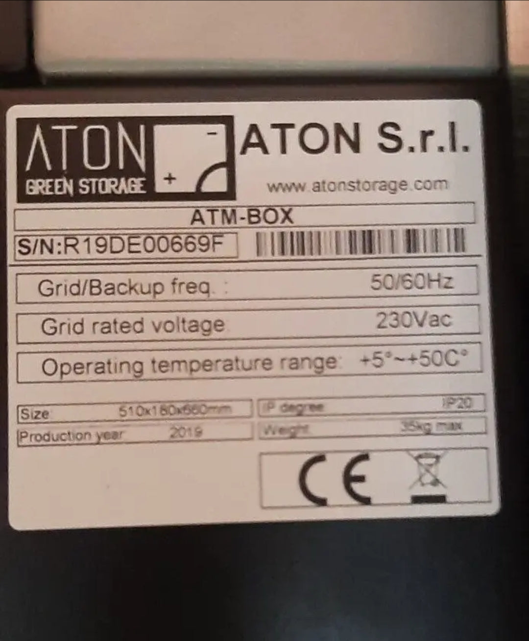 ATON SRL ATM-4K-TL 4600W 4.6KW Single Phase 230vac HYBRID 48V Photovoltaic Inverter