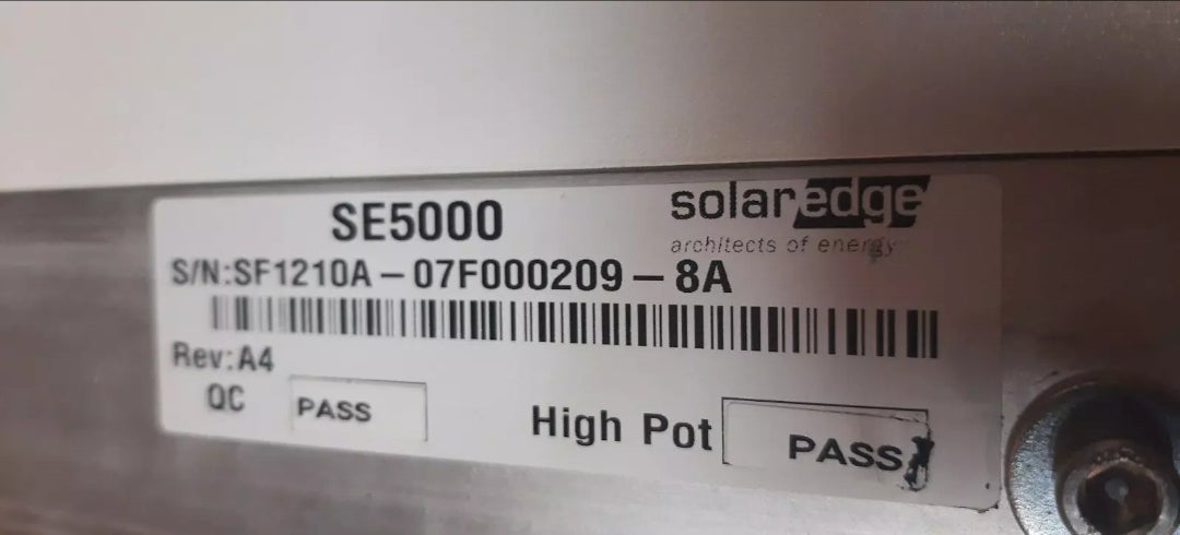 SOLARDGE SE5000 5.0KW SOLAR EDGE 230VAC PHOTOVOLTAIC INVERTER