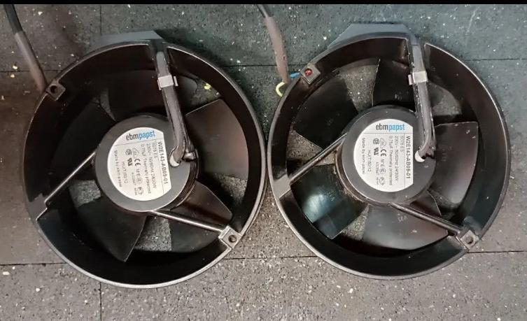 2pcs Aurora ABB W2E143-AB09-01 230VAC ebmpapst CENTER INVERTER FANS