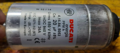 550V 20uF DUCATI CAPACITOR 36ADC 940V 550V SERIES 4.16.84 .5053