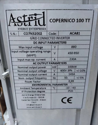 Modulo inverter Astrid Copernicus 100 kW Astrid COPERNICUS 100TT