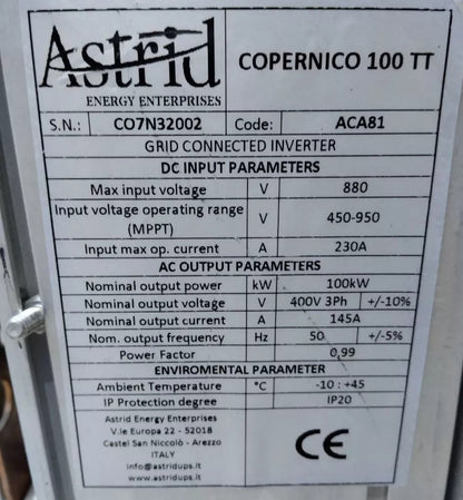 Astrid COPERNICO 100TT PB202003C PS-800 Power Card