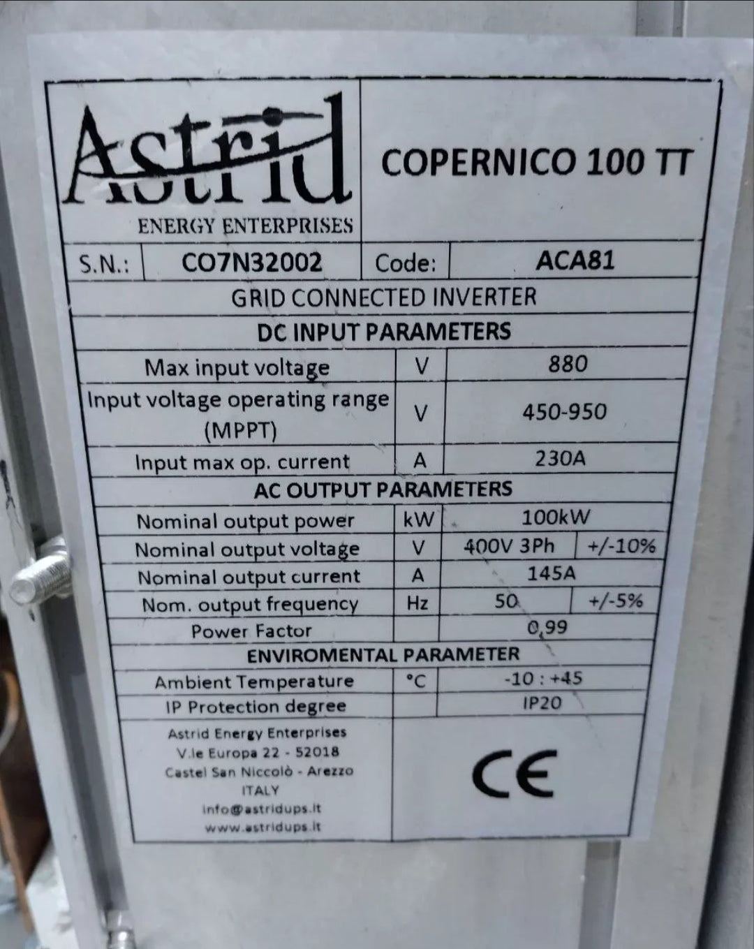 Astrid COPERNICUS 100TT LOGIC CARD