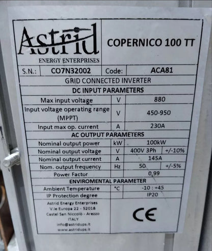 Astrid COPERNICO 100TT CONV-SER/USB PB2511003B PB251D PB251002 PB251004B Card