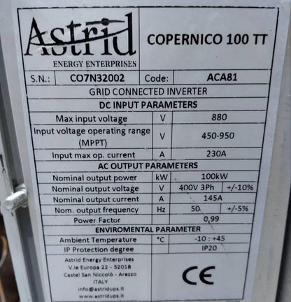 Astrid COPERNICUS 100TT PB214B PB214002 PB214004B PB214003B SLOT PAR