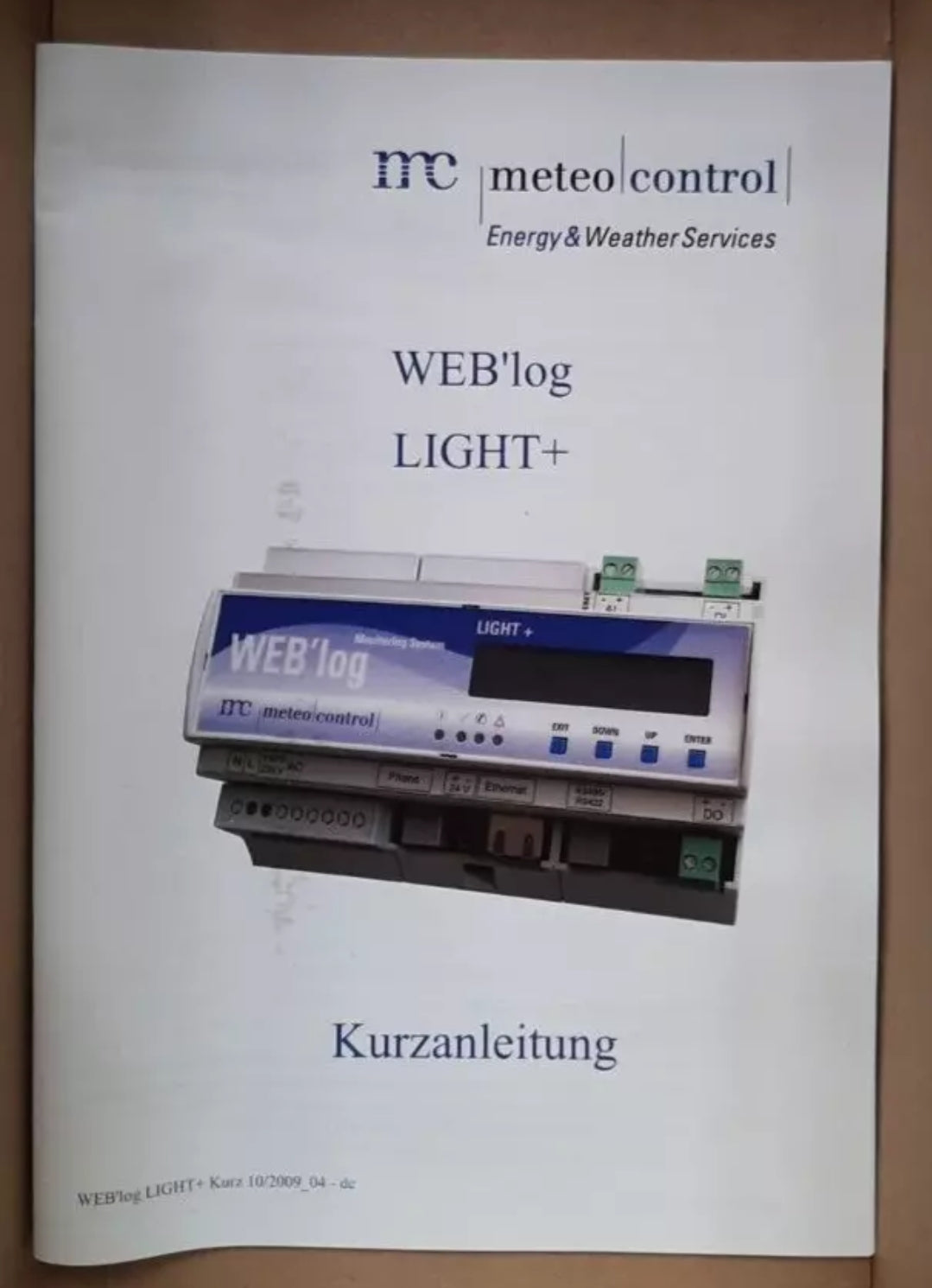 MONITORING SYSTEM LIGHT + analog weather control web log