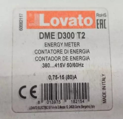 LOVATO DME D300 T2 ENERGY METER 380...415V 50/60Hz 60082117