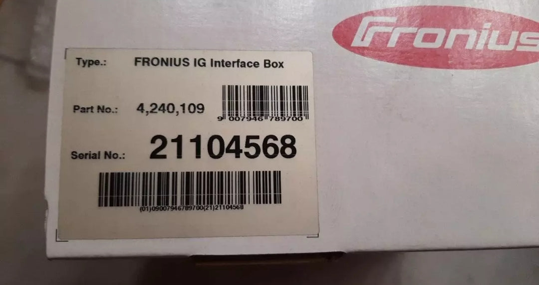 FRONIUS IG INTRFACE BOX 4,240,109 12V 150mA IP20 MONITOR