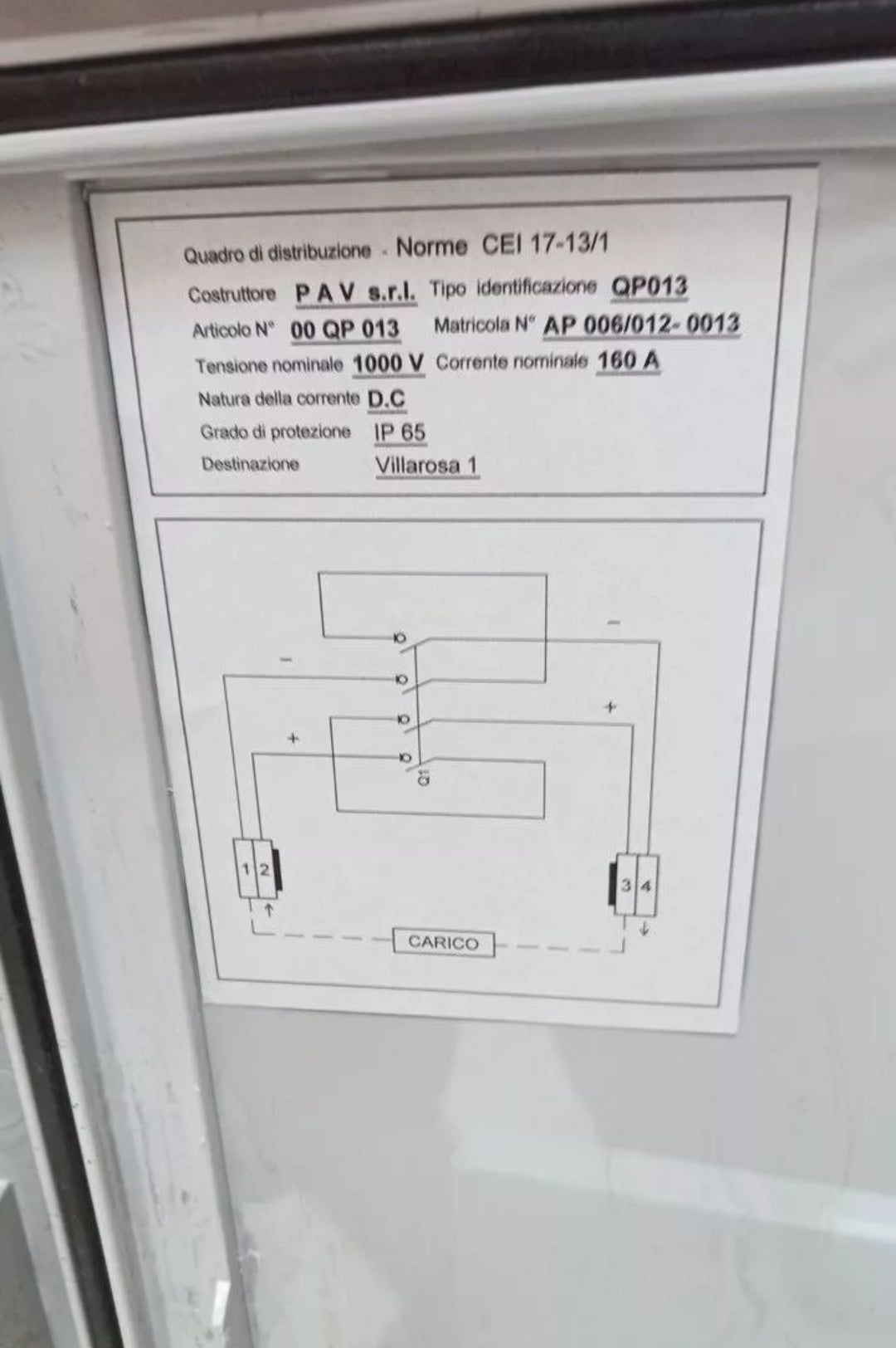 Box ABB IP66 IEC Standard 17-13/1 QP013 1000V 160A