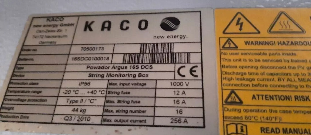 STRING MONITORING BOX KACO POWADOR ARGUS 16S DCS 1000V