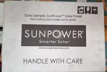 SOLAR PANEL MINI SUNPOWER smarter solar SALES SAMPLE - 6 CELL WHT-E