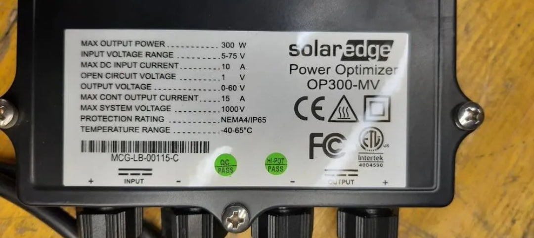 SolarEdge OP300-MV-TYCRM-4 300w 5-75v 10a ottimizzatore X panelli fotovoltaici