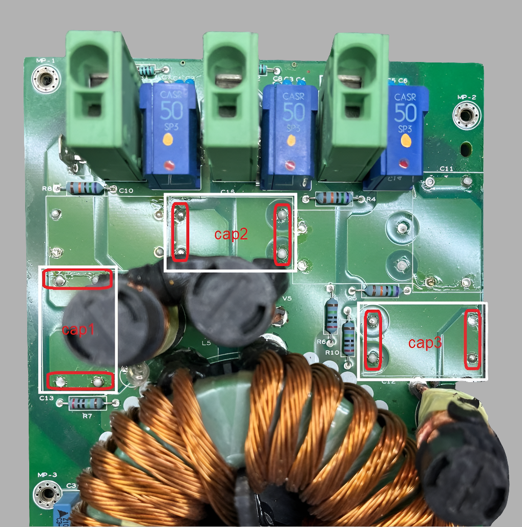 E031, W003 AC Filter Board Repair Kit for ABB Aurora Fimer Trio 20.0kW & 27.6kW Inverters | Includes Cables, Capacitors, and Relays